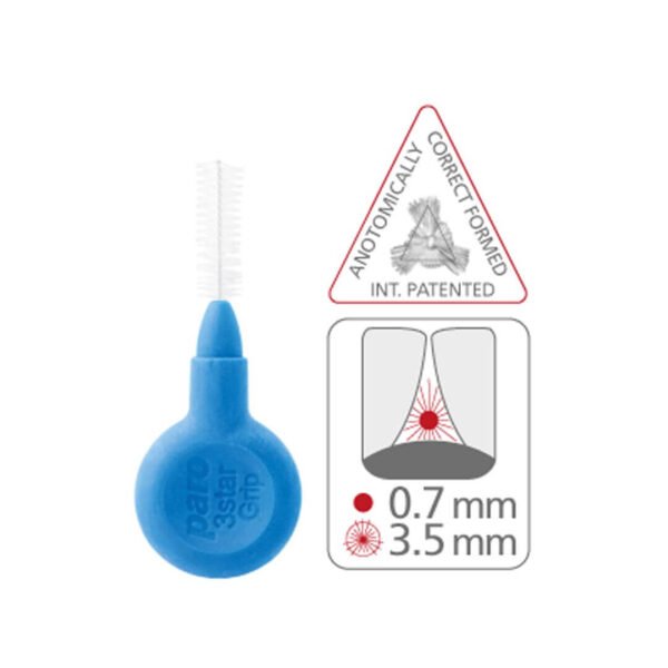 4x 3star grip modra - Ø ščetke 3.5 mm, (Ø žice 0.7 mm).