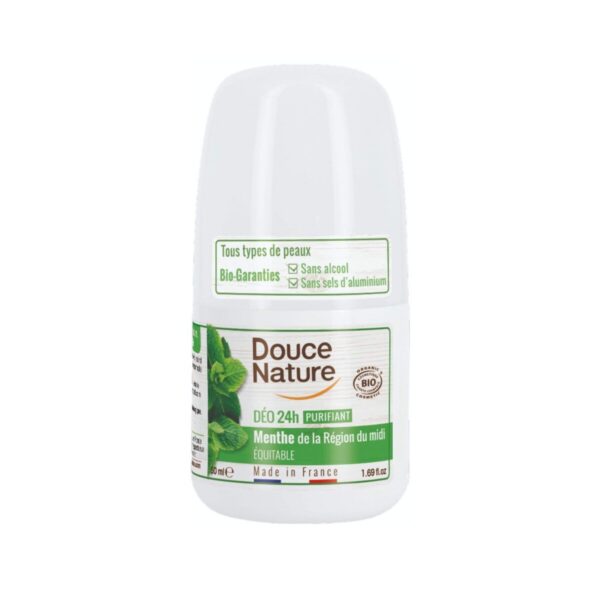 Douce Nature naravni deodorant roll-on 24h meta, 50 ml