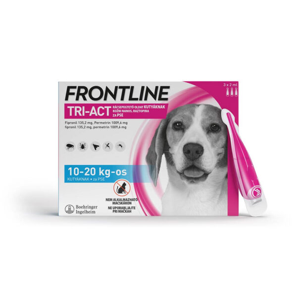 Frontline Tri-Act kožni nanos za pse (10-20 kg), 3 ampule