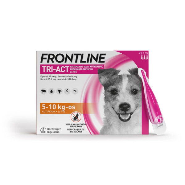 Frontline Tri-Act kožni nanos za pse (5-10 kg), 3 ampule