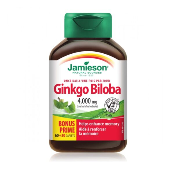 Jamieson Ginkgo Biloba drevo spomina, 90 tablet