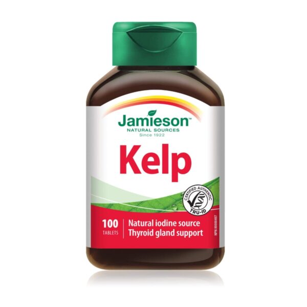 Jamieson Kelp 650 µg naravni vir joda, 100 tablet