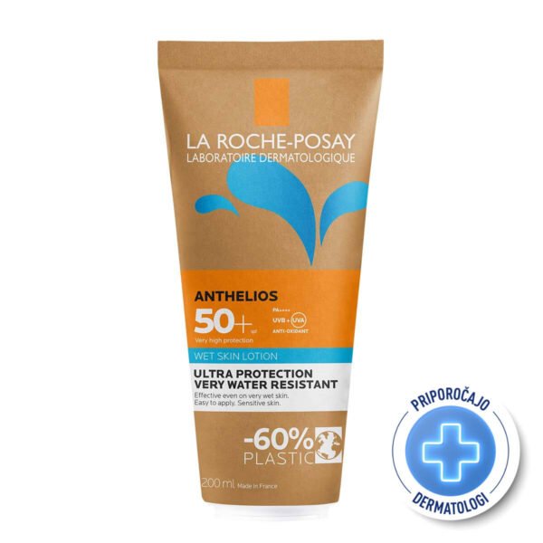 La Roche Posay Anthelios Wet Skin Losjon za zaščito pred soncem za mokro in suho kožo ZF50+