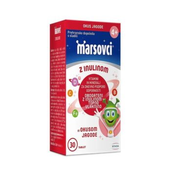 Marsovci žvečljive tablete s prebiotiki z okusom jagode