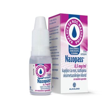 Nazopass 0,5 mgml kapljice za nos, 10 ml