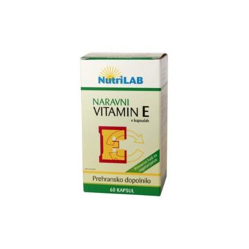 Nutrilab naravni vitamin E, 60 kapsul