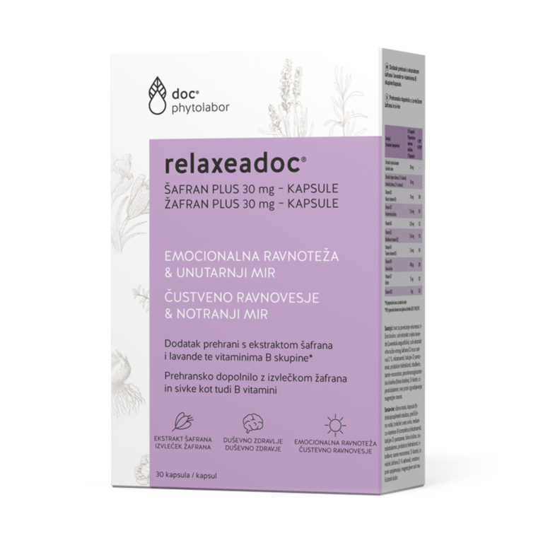 Relaxeadoc žafran Plus 30 mg, 30 kapsul