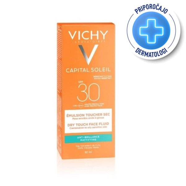 Vichy Capital Soleil Dry touch emulzija za obraz ZF30, 50 ml