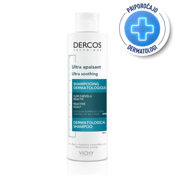 Vichy Dercos pomirjujoč šampon za normalne do mastne lase, 200 ml