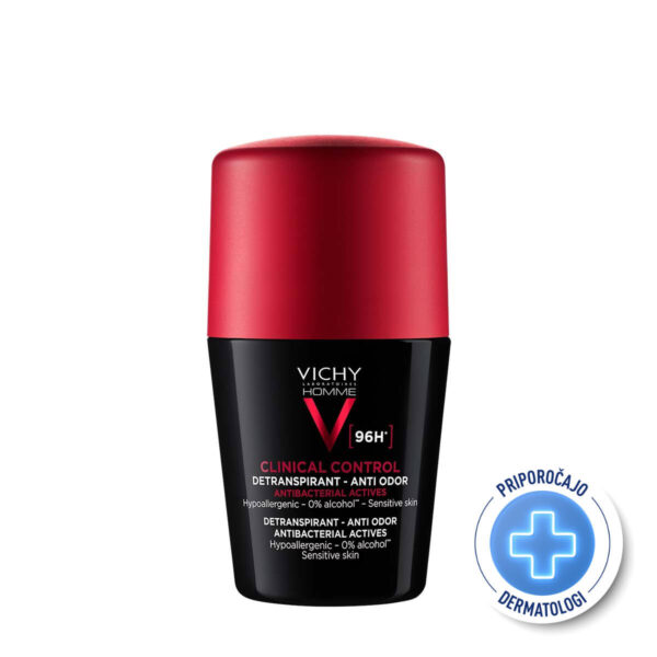 Vichy Homme Clinical Control Roll-on dezodorans proti neprijetnemu vonju do 96h