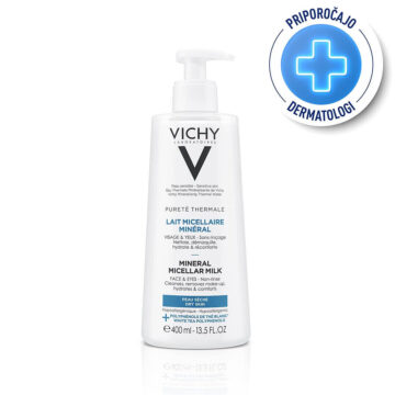 Vichy Pureté Thermale mineralizirano micelarno mleko za suho kožo, 400 ml