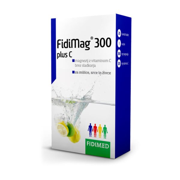 FidiMag 300 plus C, 20 šumečih tablet