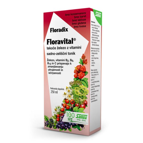 Floradix Floravital tekoče železo z vitamini, 250 ml