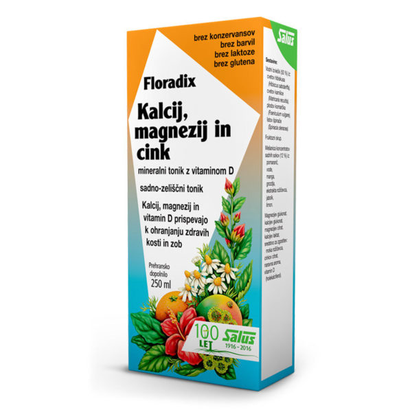 Floradix kalcij, magnezij in cink, 250 ml