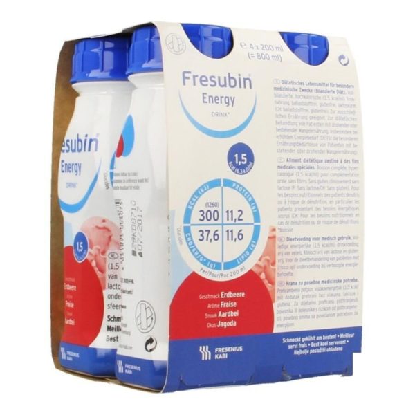 Fresubin Energy okus jagoda, 4 x 200 ml