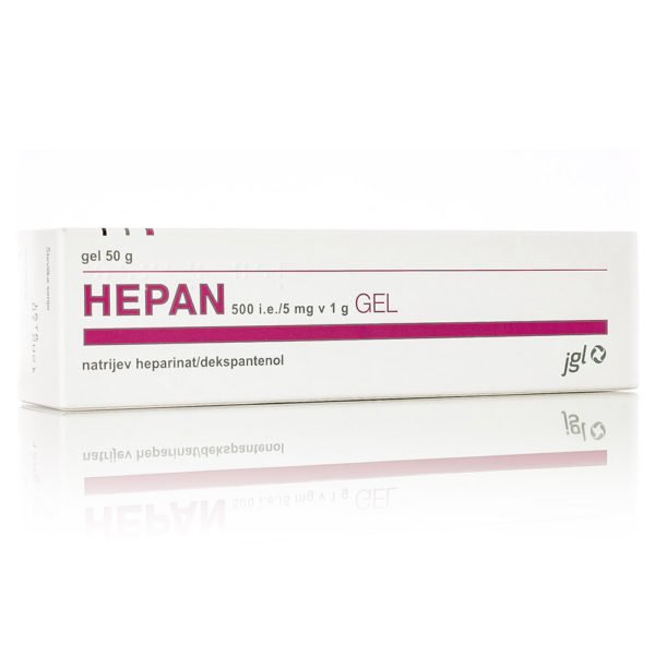 Hepan 500 i.e. na 5 mg v 1g gel, 50 g