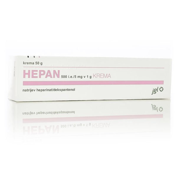 Hepan 500 i.e. na 5 mg v 1g krema, 50 g