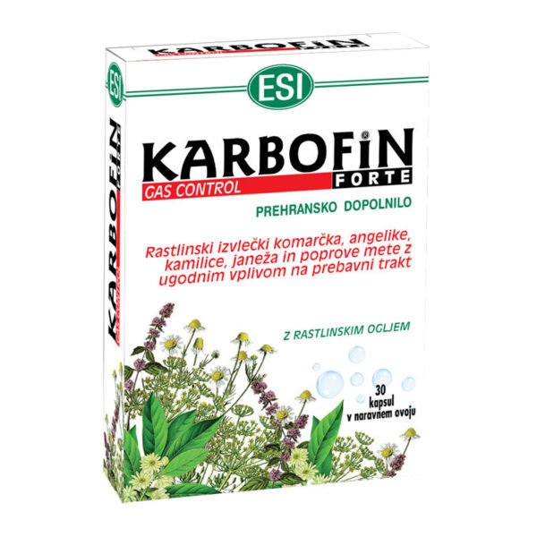 Karbofin Forte Gas Control proti vetrovom, 30 kapsul