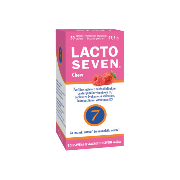 Lacto Seven Chew žvečljive tablete, 50 tablet