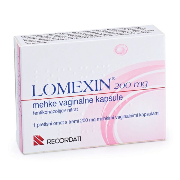 Lomexin 200 mg mehke vaginalne kapsule, 3 kapsule