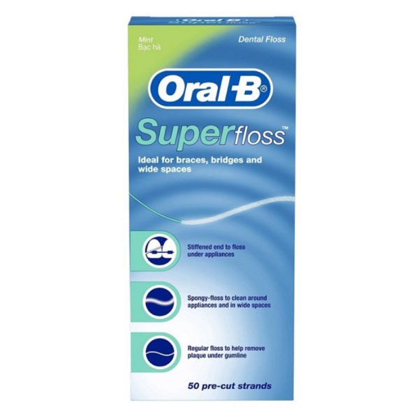 Oral-B Superfloss zobna nitka, 50 nitk