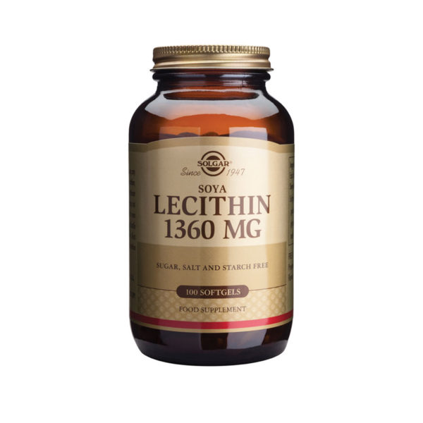 Solgar Sojin lecitin 1360 mg, 100 kapsul