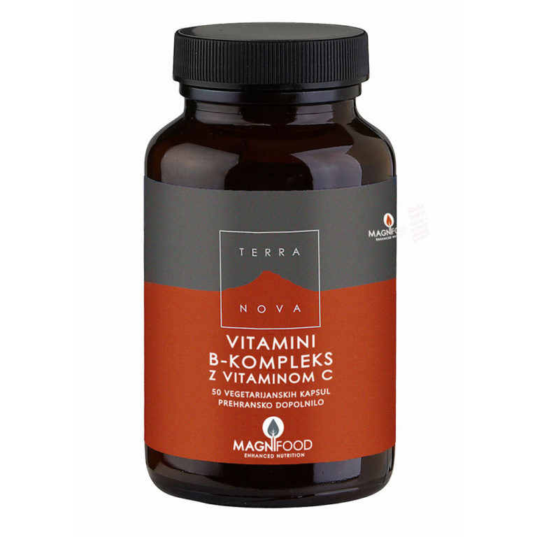 Terranova vitamin B-kompleks z vitaminom C, 50 kapsul