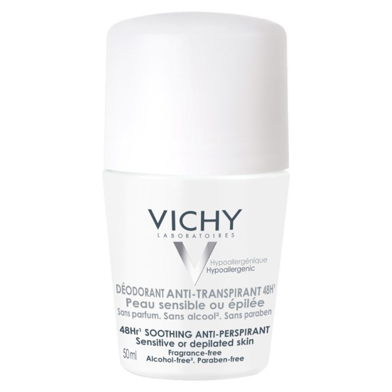 Vichy deodorant antitranspirant 48h roll-on za občutljivo in depilirano kožo, 50 ml