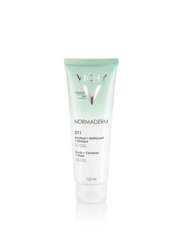 Vichy Normaderm nega za čiščenje 3v1 za občutljivo kožo, 125 ml